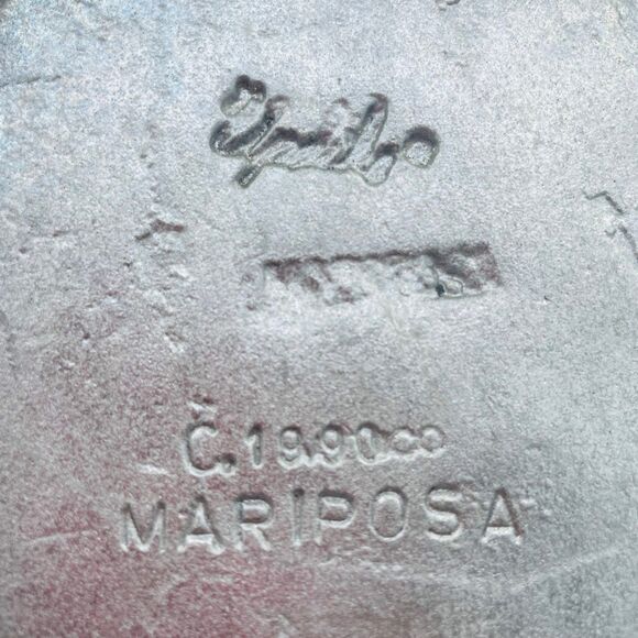 Vintage Pewter Bowl w/ Bunny Rabbit Mariposa Silver 1990 Mexico - Picture 4 of 6